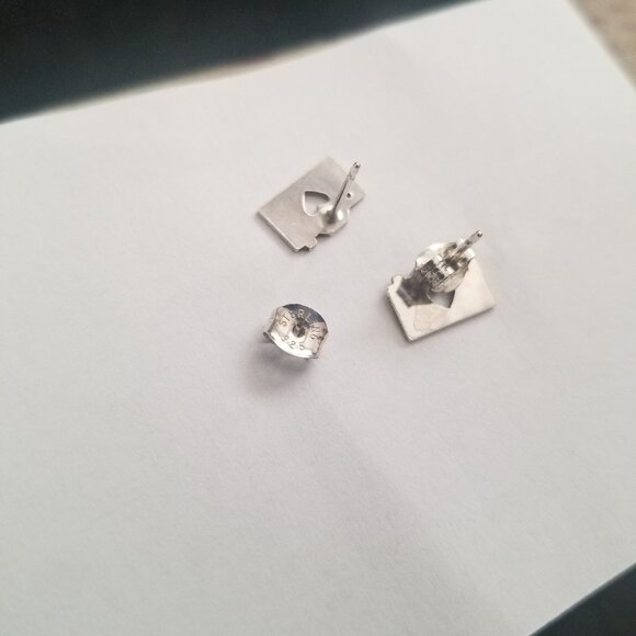 Handmade Sterling Silver Camera Earrings 925 Sterling Pierced - Picture 4 of 5